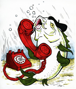Andy From Lake Newbridge. "Get Off My Phone: A Tribute to Scharpling and Wurster" by Emerson Dameron. artoftheprank.com. 2014.